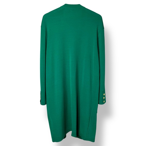 PORTS INTERNATIONAL Vintage 100% Pure Virgin Wool Long Line Open Front Cardi L - Picture 3 of 10